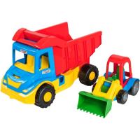 Машинка для дітей Tigres "Multi truck" вантажівка з трактором жовтий Фото
