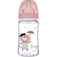 Бутылочка для кормления Canpol babies Bonjour Paris з широким отвором 240 мл Рожева Фото