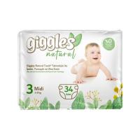 Підгузки Giggles Natural 3 Midi 4-9 кг 34 шт Фото