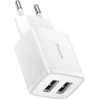 Зарядний пристрій Baseus Compact Charger 2U White Фото