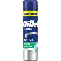 Гель для бритья Gillette Series Soothing для чутливої шкіри з алое вера 240 Фото