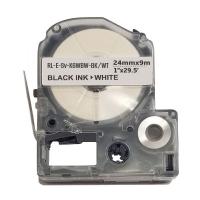 Стрічка для принтера етикеток UKRMARK ESv-K6WBW-BK/WT, сумісна з LK6WBW, 24мм х 9м. blac Фото