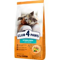 Сухий корм для кішок Club 4 Paws Premium для дорослих стерилізованих з лососем 14 к Фото