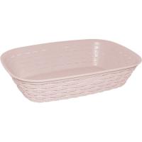 Хлебница Irak Plastik 2,5 л під ротанг пудрова Фото