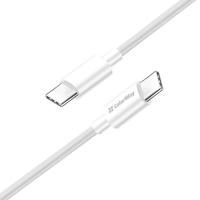 Дата кабель ColorWay USB-C to USB-C 1.0m 3A 60W white Фото