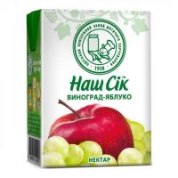 Сок детский Наш Сік Яблуко-Виноград 200 мл Фото