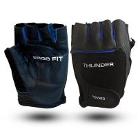 Рукавички для фітнесу PowerPlay 9058 Thunder чорно-сині L Фото