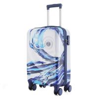 Валіза Semi Line Print 20" S White/Blue Фото