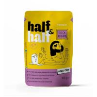 Вологий корм для кішок Half&Half шматочки з качкою у соусі 100 г Фото