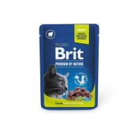 Вологий корм для кішок Brit Premium з ягням для стерилізованих 100 г Фото