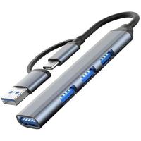 Концентратор Dynamode USB Type-C/Type-A to 1хUSB3.0, 3xUSB 2.0 metal Фото