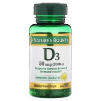 Витамин Nature's Bounty Витамин D3 быстрого высвобождения, 2000 МЕ, 50 мкг Фото