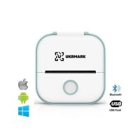 Принтер чеков UKRMARK P02GN Bluetooth, бело-зеленый Фото