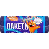 Пакети для сміття Пакет Мон Смугасті 120 л 10 шт. Фото