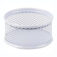 Подставка для скрепок Axent 80x80x40 мм металлическая, белая Фото