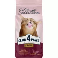 Сухий корм для кішок Club 4 Paws Selection Преміум З качкою та овочами 1.5 кг Фото