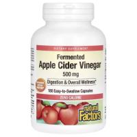 Травы Natural Factors Яблочный уксус Ферментированный, 500 мг, Fermented Фото