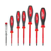 Набор отверток Milwaukee диэлектрических VDE SL/PH + тестер напряжения, 7 ш Фото