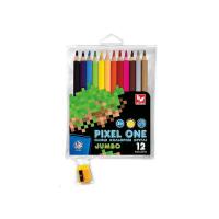 Карандаши цветные Школярик Джамбо Pixel One 12 цветов Фото