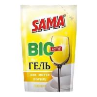 Средство для ручного мытья посуды Sama Лимон гель 450 г Фото