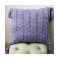 Наволочка Прованс декоративная вязаная Глория косы Лаванда 45х45 Фото
