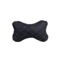 Подушка EVAtech ECO 27х16 см чорна з синьою ниткою Фото