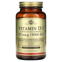 Витамин Solgar Витамин D3, 125 мкг (5000 МЕ), Vitamin D3 (Choleca Фото