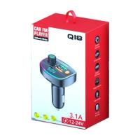 FM модулятор Voltronic Q18 з еквалайзером, 3.1A, USB, TF Фото
