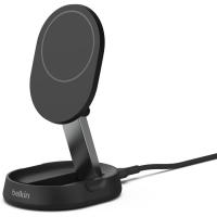 Зарядное устройство Belkin 15W Magnetic Stand Qi2 20W adapter USB-C black Фото
