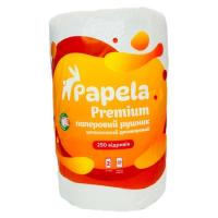 Бумажные полотенца Papela Premium 2 слоя 250 отрывов 1 рулон Фото