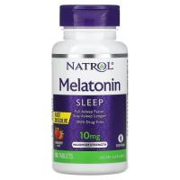 Аминокислота Natrol Мелатонин быстрорастворимый, 10 мг, вкус клубники, Фото
