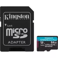 Карта памяти Kingston 64GB microSDXC сlass 10 UHS-I U3 V30 A2 Canvas Go Фото