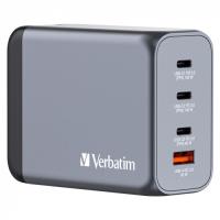 Зарядное устройство Verbatim GaN 200 W 4 ports (2xUSB-C-100 W,USB-C-65 W /USB-A Фото