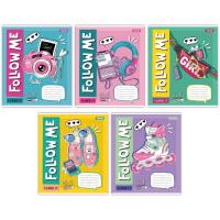 Зошит 1 вересня Follow me А5 12 аркушів коса лінія Фото