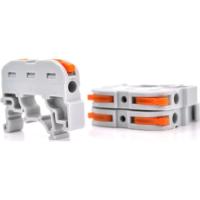 Соединитель кабеля Voltronic 1-line аналог WAGO K121 на DIN-рейку, 10штпак Фото