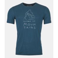 Футболка Ortovox 150 Cool Mtn Protector Ts Mns petrol blue - XL - с Фото