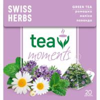 Чай Tea Moments Swiss Herbs зелений 20х1.7 г пірамідки Фото