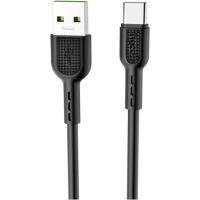 Дата кабель HOCO USB-C to USB-C 1.0m 5A Surge charging X33 black Фото