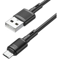 Дата кабель HOCO USB 2.0 AM to Micro 5P 1.0m 2.4A PVC X83 black Фото