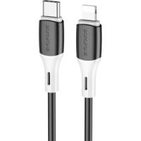 Дата кабель BOROFONE USB-C to Lightning 1.0m 3A 20W silicone BX79 black Фото