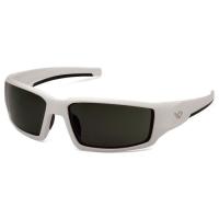Солнцезащитные очки Venture Gear Pagosa White Anti-Fog Серо-зелёные в белой оправе Фото