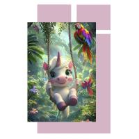 Детский постельный набор Home Line Единорог в джунглях Фото