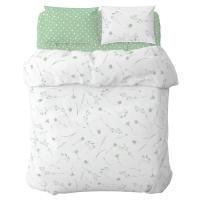 Постельное белье Home Line Васильки/горох зеленые на белом/белый на зеленом, Фото