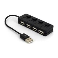 Концентратор Voltronic USB 2.0 to 4xUSB with LED buttons black Фото