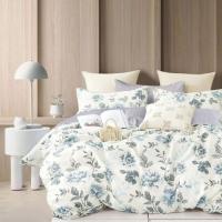 Постельное белье Home Line Сатин Твил Цветочный блюз семейный Фото