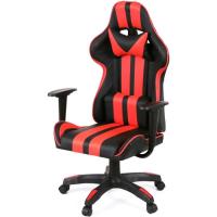 Кресло игровое Аклас Стрек Light ANF Красный (PU-черный/красный) Фото