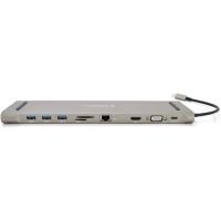 Концентратор VEGGIEG USB-C 8-in-1 USB-C + 3xUSB 3.0 + HDMI + VGA + 3.5m Фото