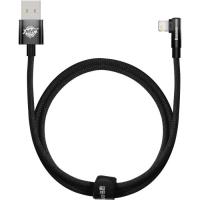 Дата кабель Baseus USB 2.0 AM to Lightning 1.0m 2.4A 90° corner black Фото