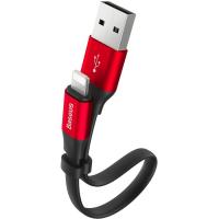 Дата кабель Baseus USB 2.0 AM to Lightning 0.23m 2A black/red Фото