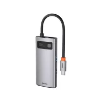 Концентратор Baseus USB-C 4-in-1 3xUSB 3.0 + RJ45 1000Mbps gray Фото